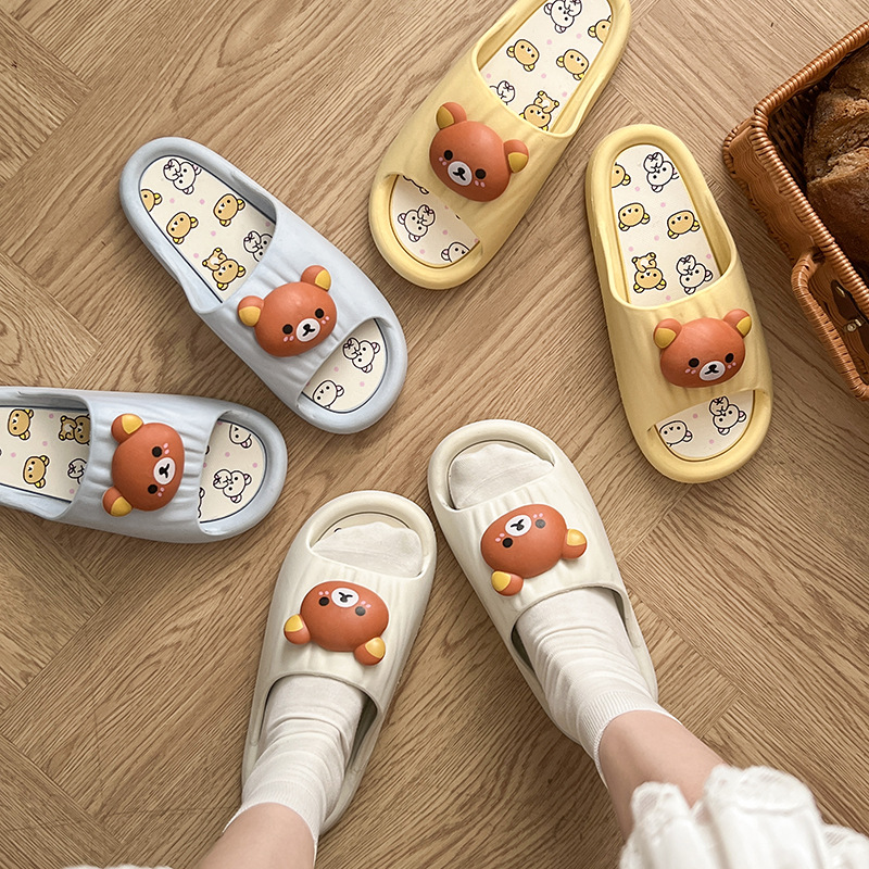 Home Goods Bathroom Accessories - Rilakkuma Women Cute Cartoon Slide Slippers