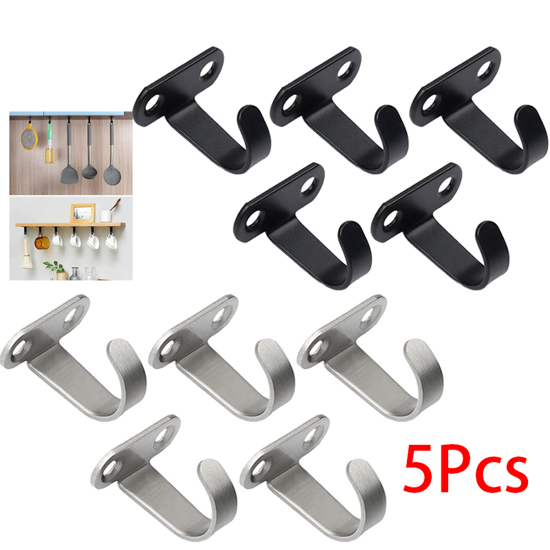 Home Bathroom Cabinets - 5Pcs Stainless Steel Screw Mounted Ceiling