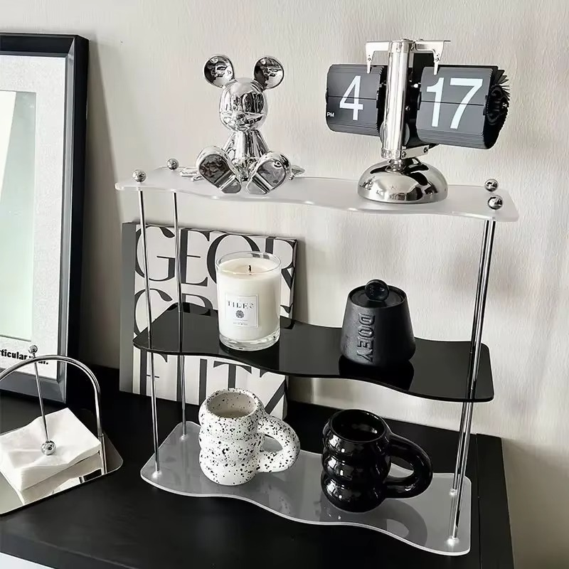 Home Goods Bathroom Storage - 2-3Layers Acrylic Desktop Storage Rack Water
