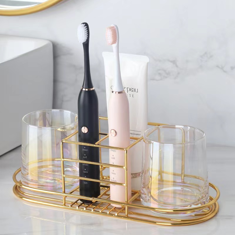 Home Goods Bathroom Storage - Gold Toothbrush Holder Shelf Bathrooms Wall