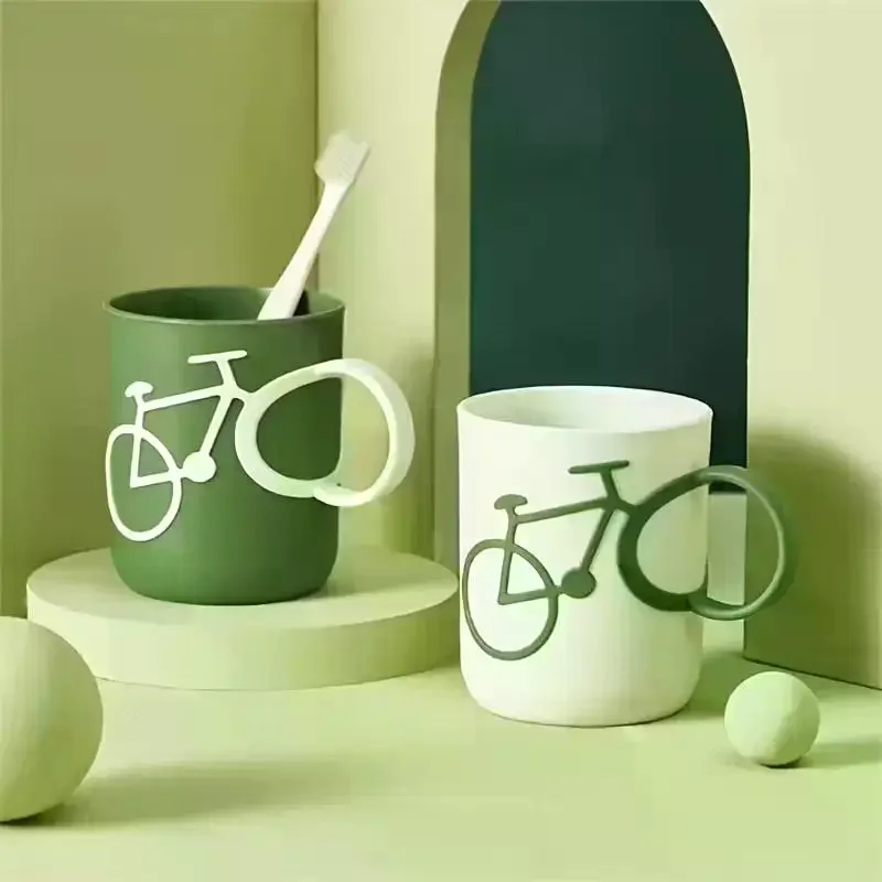 Jet Home Bathroom Accessories - 1 Creative Mouthwash Cup, Couple Bicycle