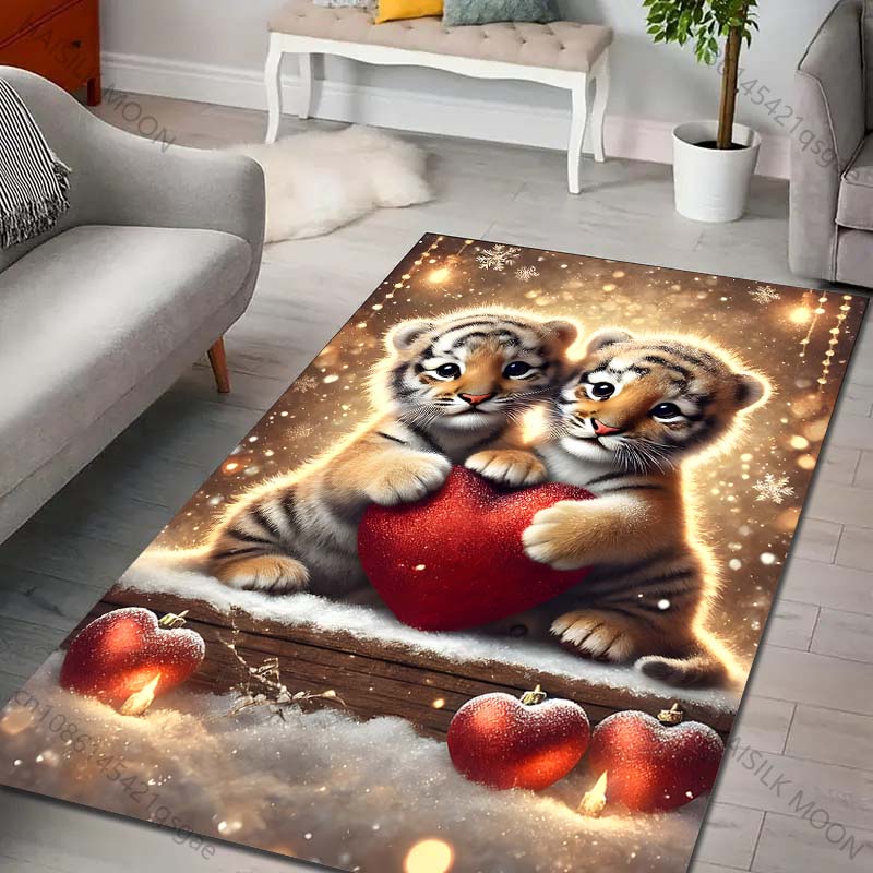 Two Cute Little Tigers Carpet  - Home Bathroom With Two Toilets บทวิจารณ์และราคา