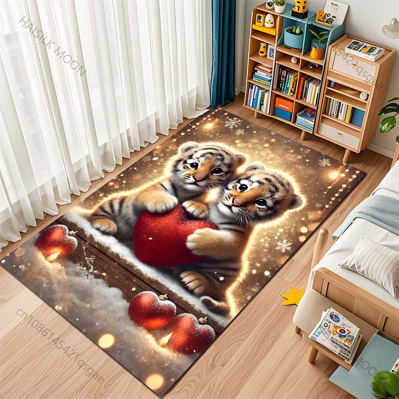 Two Cute Little Tigers Carpet  - Home Bathroom With Two Toilets บทวิจารณ์และราคา