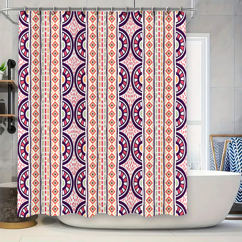 Patterned Shower Curtain Decor - Home Bathroom Reno บทวิจารณ์และราคา