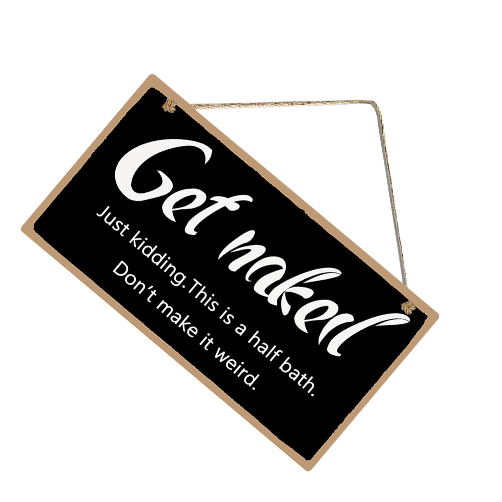 1Pcs Wooden Bathroom Wall Sign - Home Bathroom Door Signs บทวิจารณ์และราคา
