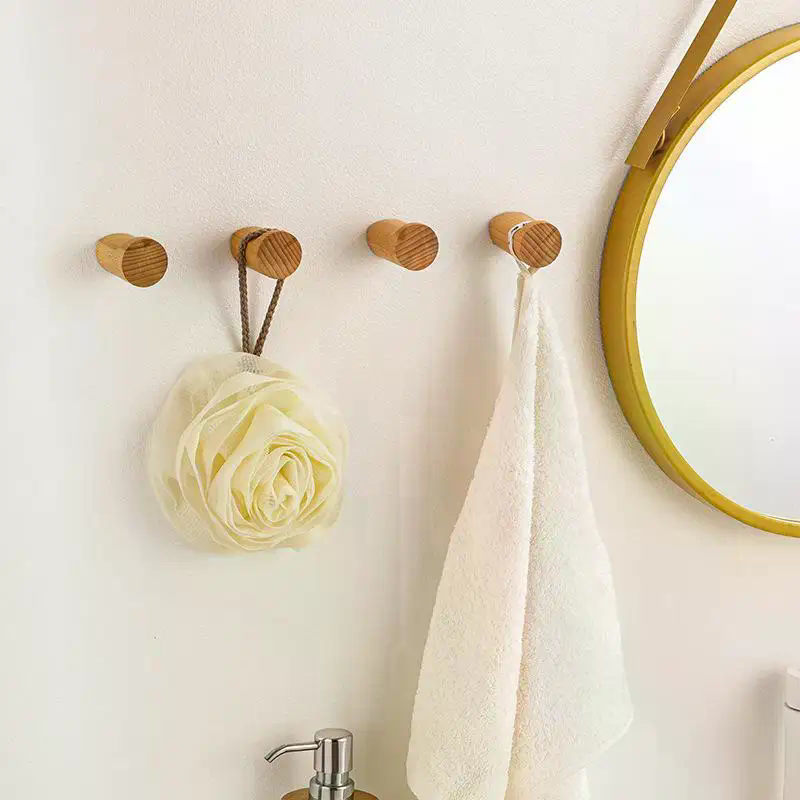 Wall Hanger Wood Hook Beech Ho - Jet Home Bathroom Accessories บทวิจารณ์และราคา