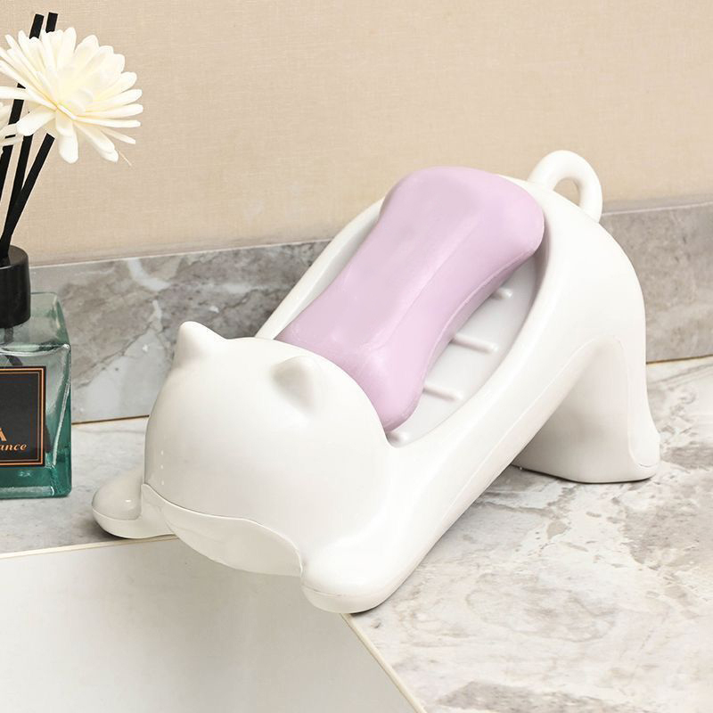 Cute Cat Drain Soap Holder Con - Jet Home Bathroom Accessories บทวิจารณ์และราคา