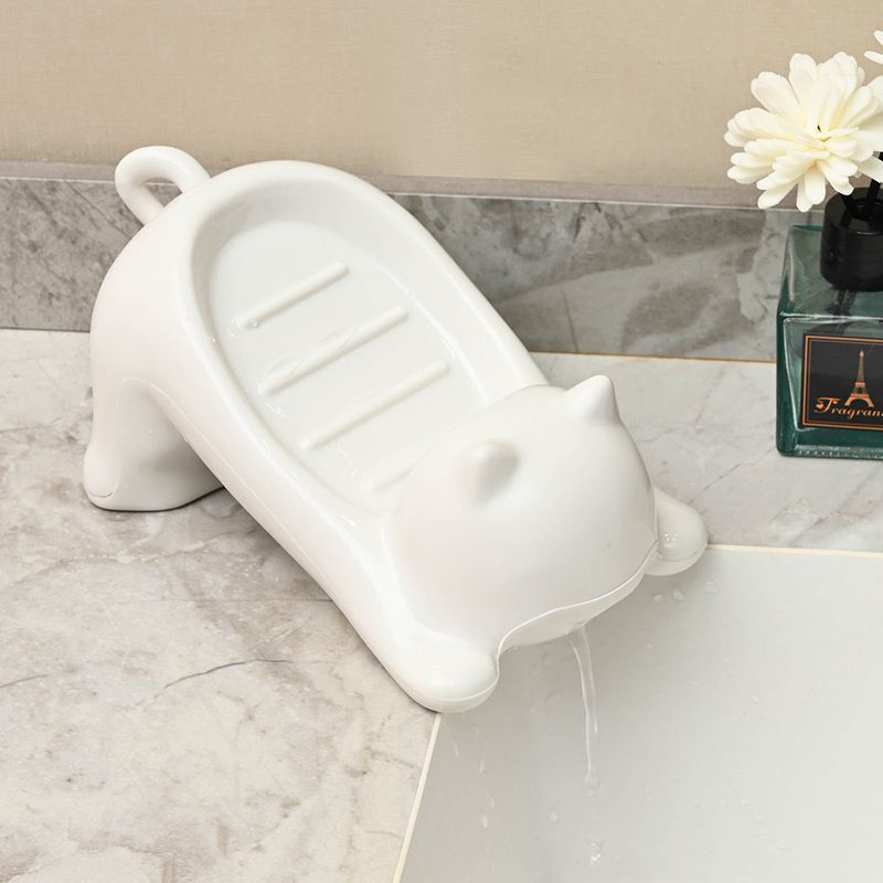 Cute Cat Drain Soap Holder Con - Jet Home Bathroom Accessories บทวิจารณ์และราคา