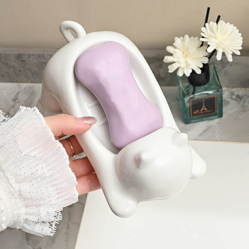 Cute Cat Drain Soap Holder Con - Jet Home Bathroom Accessories บทวิจารณ์และราคา