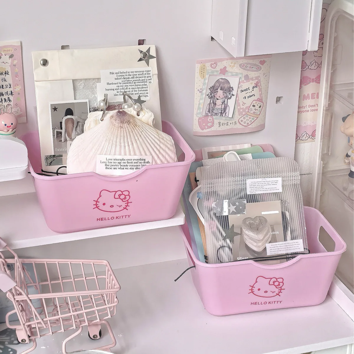 Hello Kitty 2/4Pcs Plastic Org - Home Goods Bathroom Accessories บทวิจารณ์และราคา