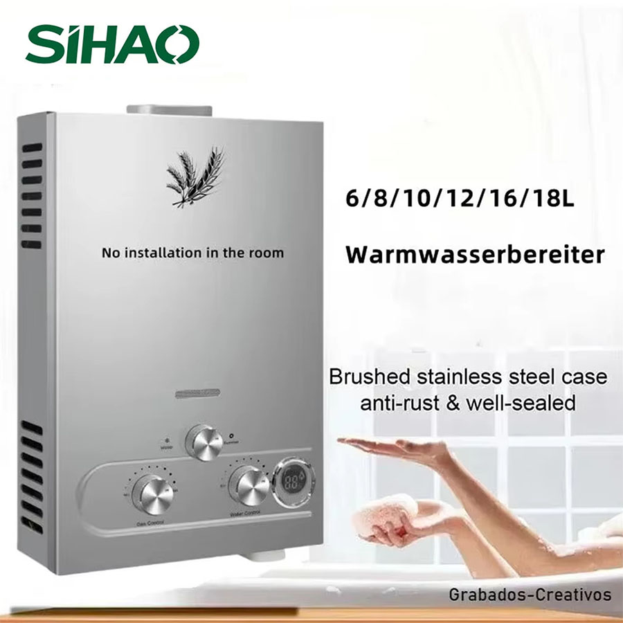 SIHAO 12L 16L 18L GPM LPG Gas  - Home Bathroom Water Heater บทวิจารณ์และราคา