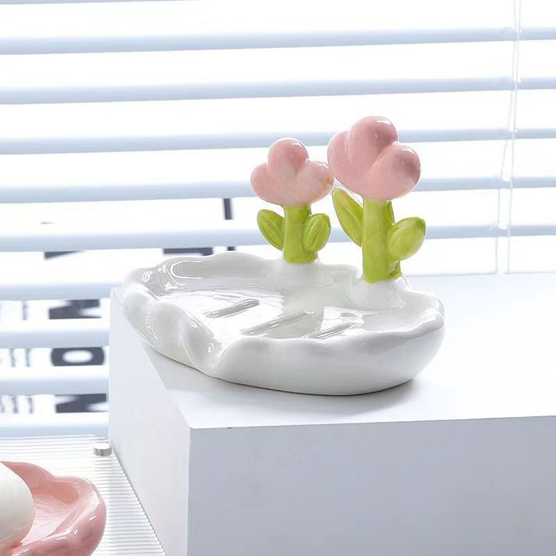 1pc Creative Floral Soap Box D - Jet Home Bathroom Accessories บทวิจารณ์และราคา