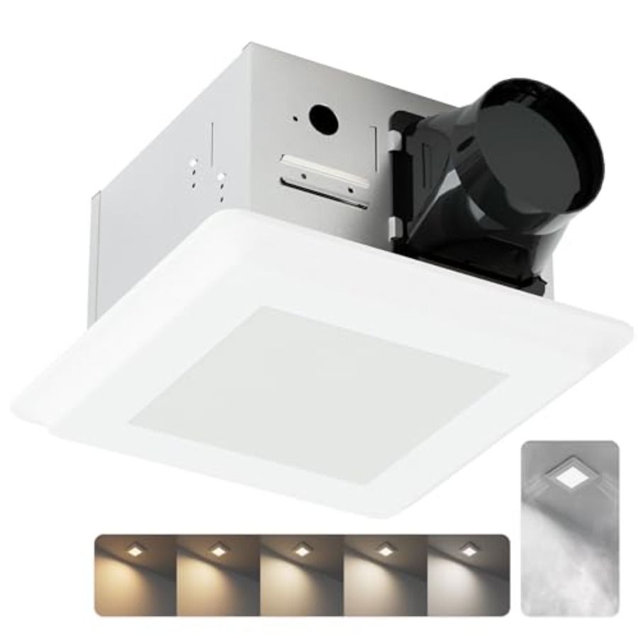 Bathroom Fan with Light and Hu - Home Bathroom Fan บทวิจารณ์และราคา