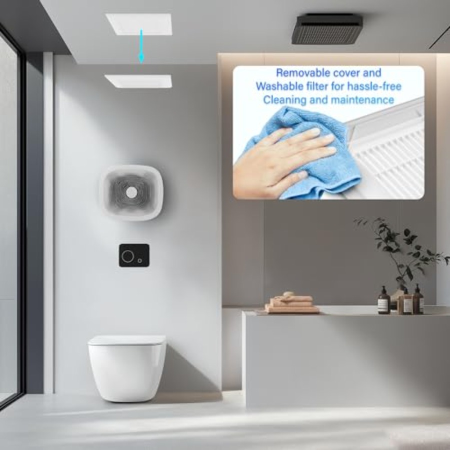 Bathroom Fan with Light and Hu - Home Bathroom Fan บทวิจารณ์และราคา