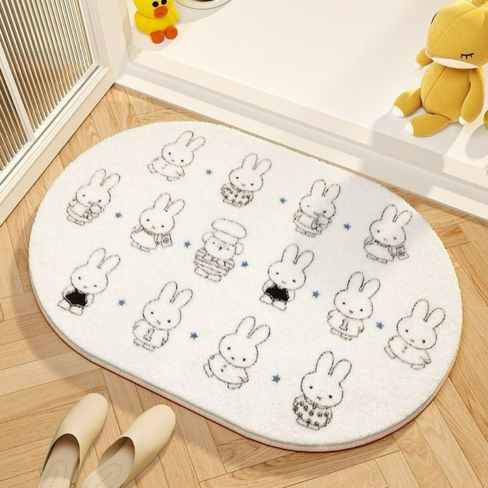 Miffy Cartoon Floor Mat Soft I - Home Goods Bathroom Accessories บทวิจารณ์และราคา
