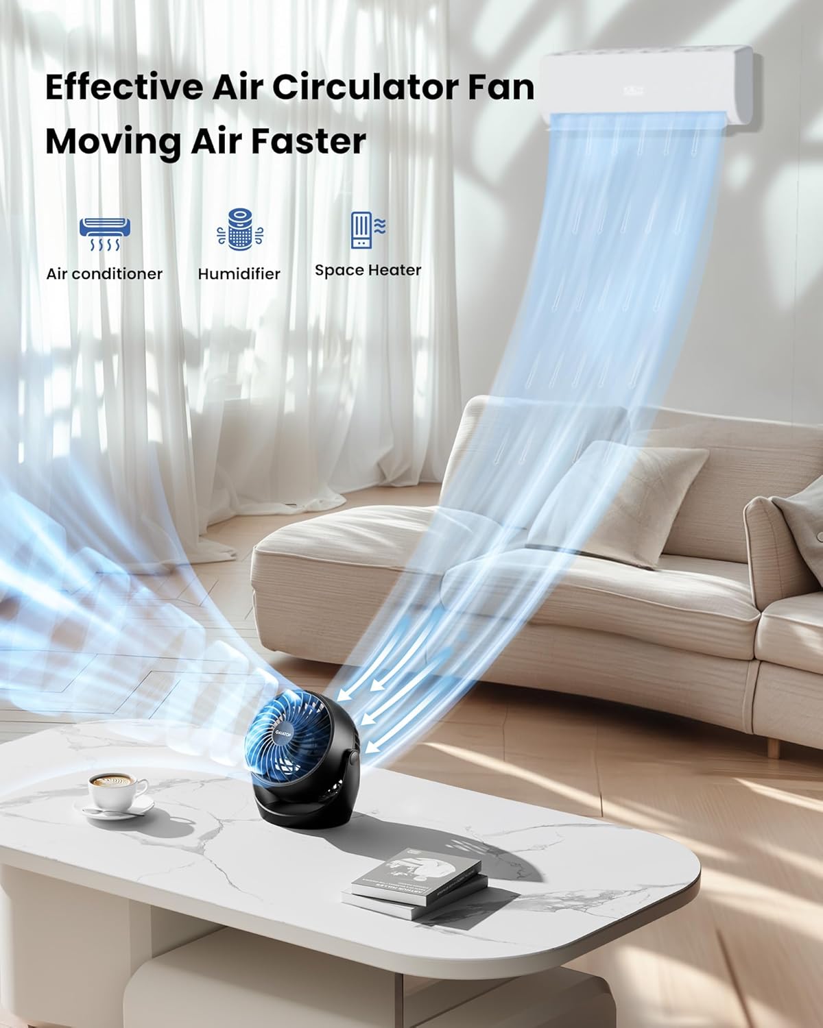 Gaiatop Desk Fan, 5-Inch Porta - Home Bathroom Fan บทวิจารณ์และราคา