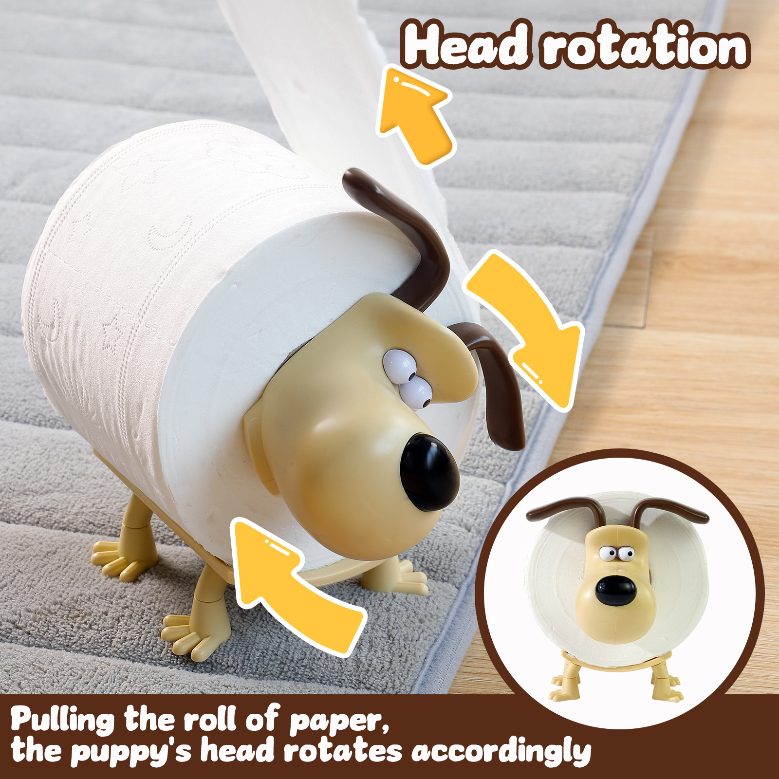 Puppy Toilet Holder Home Decor - Home Goods Bathroom Accessories บทวิจารณ์และราคา