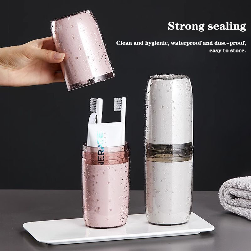 2/4 Cup Toothbrush Storage Box - Home Goods Bathroom Storage บทวิจารณ์และราคา