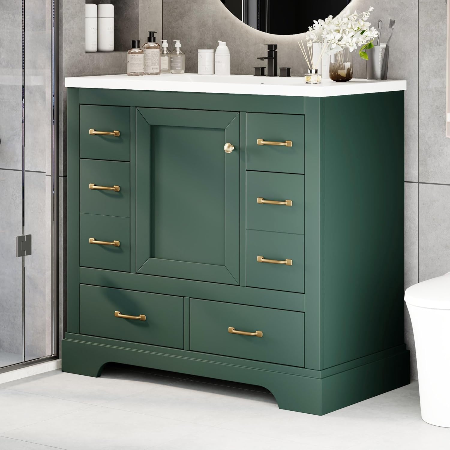 36in Bathroom Vanity Cabinet w - Home Bathroom Cabinets บทวิจารณ์และราคา