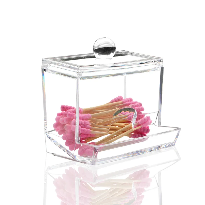 1pc Clear Cotton Swabs Storage - Home Goods Bathroom Storage บทวิจารณ์และราคา