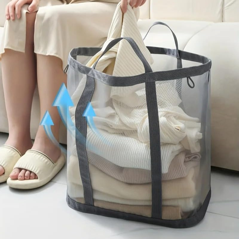 Mesh Laundry Basket Bathroom W - Home Goods Bathroom Storage บทวิจารณ์และราคา