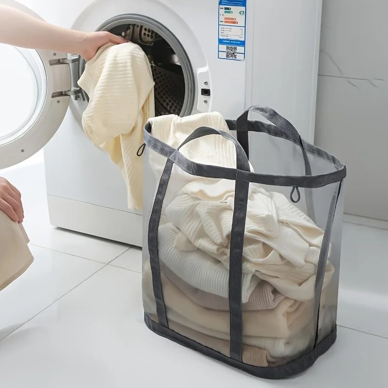 Mesh Laundry Basket Bathroom W - Home Goods Bathroom Storage บทวิจารณ์และราคา