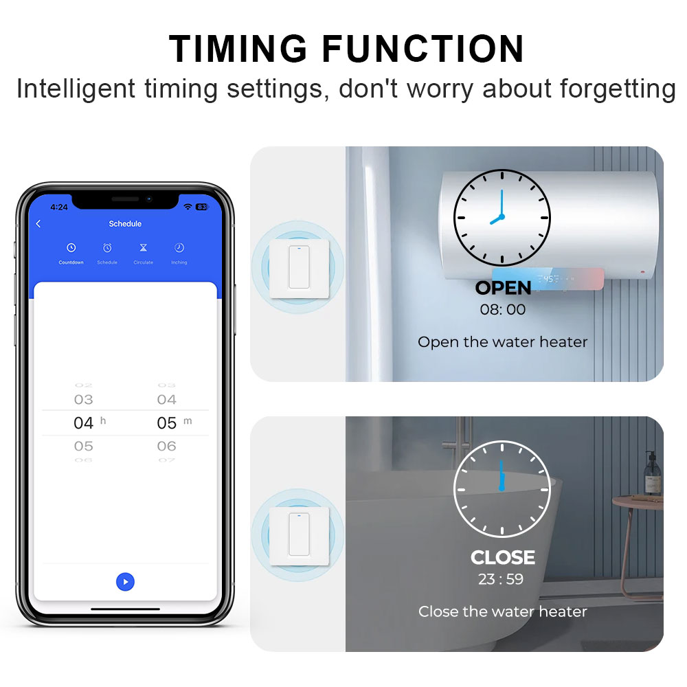 Smart Water Heater Switch/WiFi - Home Bathroom Water Heater บทวิจารณ์และราคา