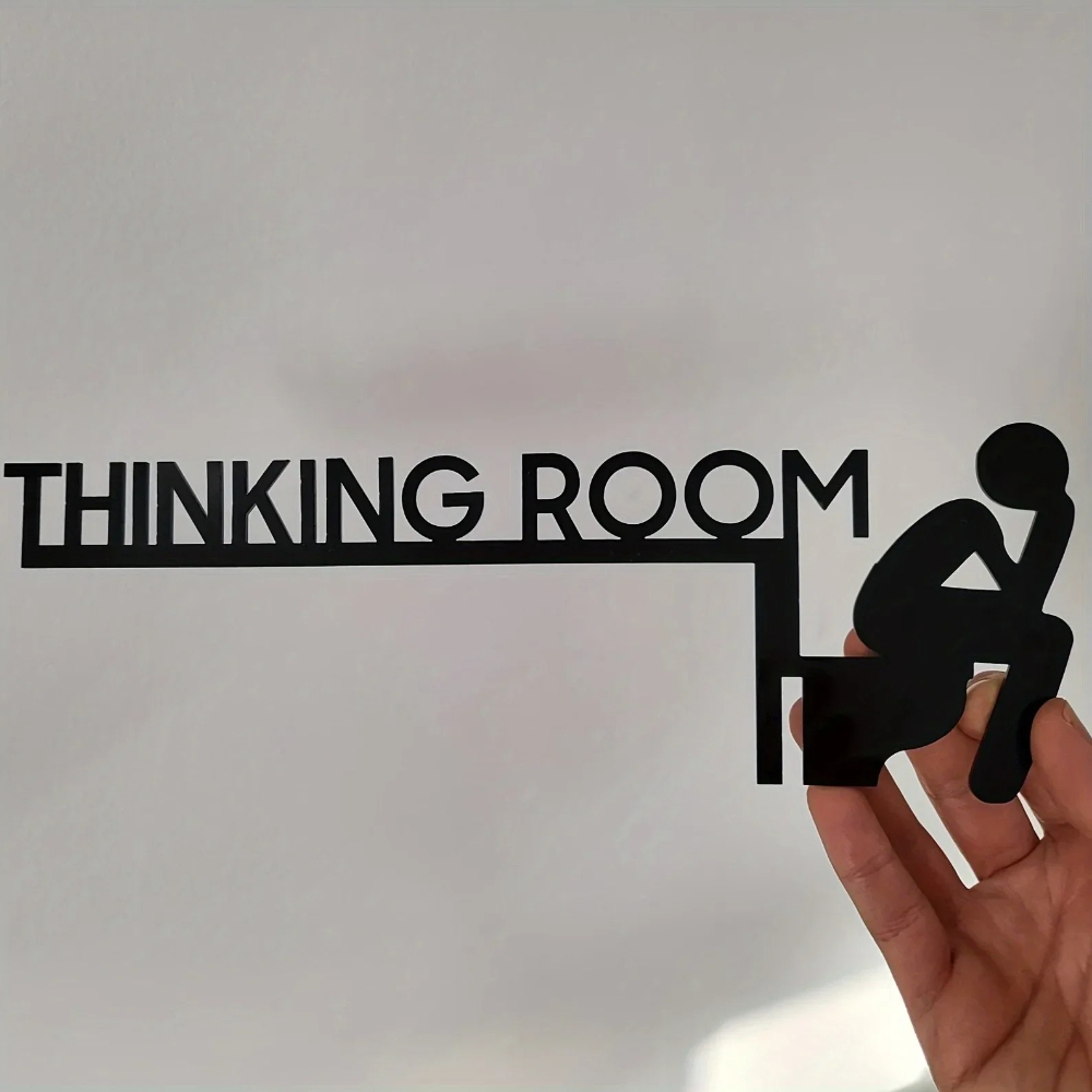 Thinking Room Toilet Door Corn - Home Bathroom Door Signs บทวิจารณ์และราคา
