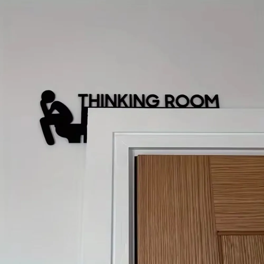 Thinking Room Toilet Door Corn - Home Bathroom Door Signs บทวิจารณ์และราคา