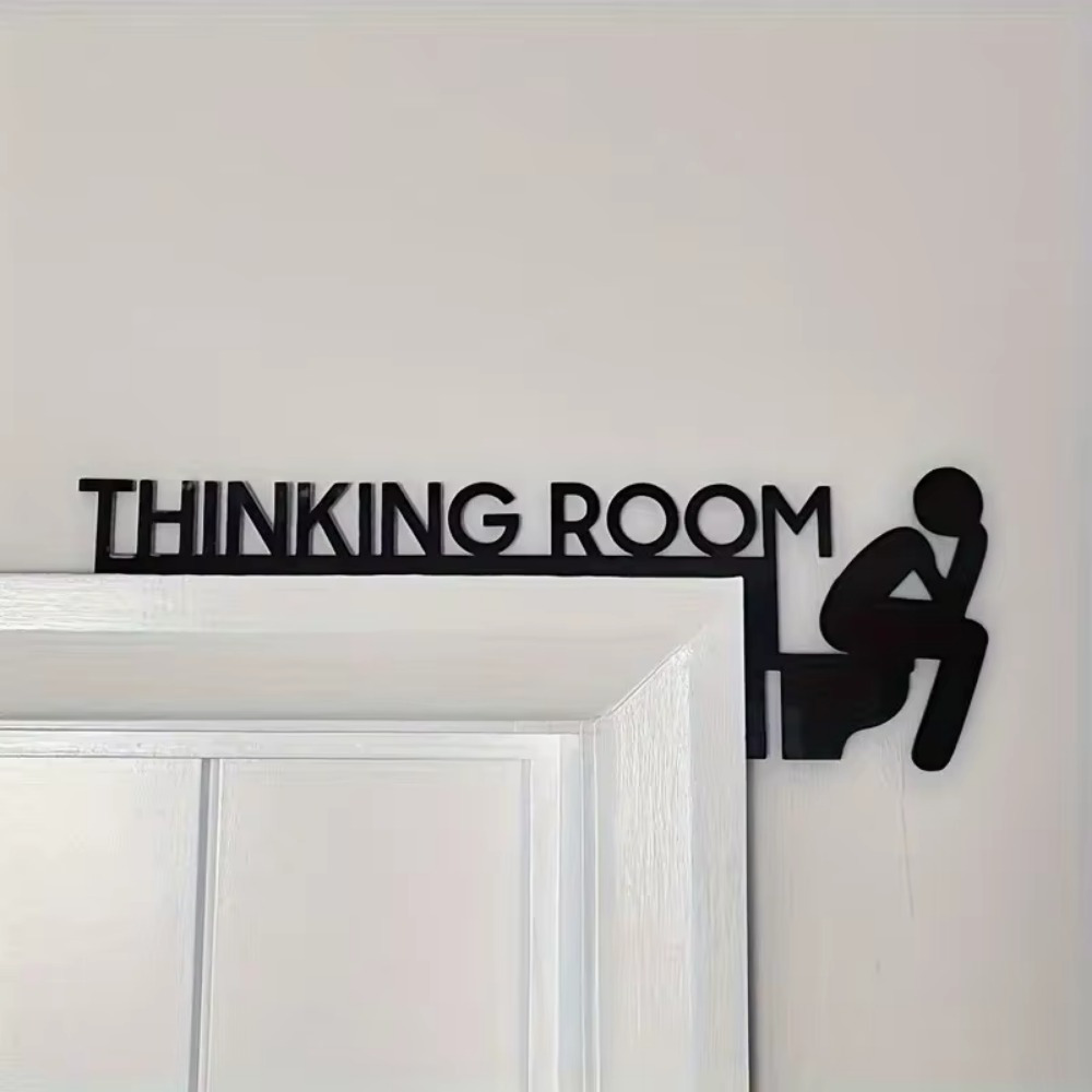 Thinking Room Toilet Door Corn - Home Bathroom Door Signs บทวิจารณ์และราคา