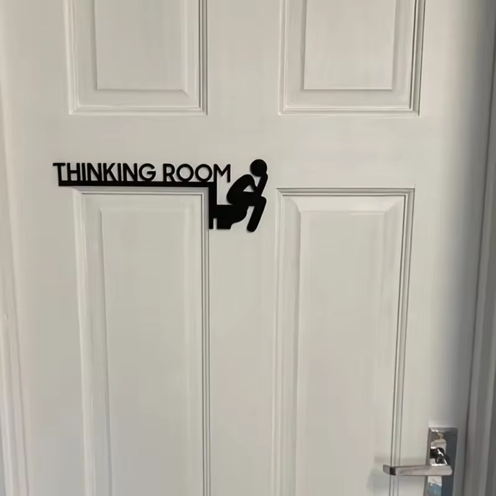 Thinking Room Toilet Door Corn - Home Bathroom Door Signs บทวิจารณ์และราคา
