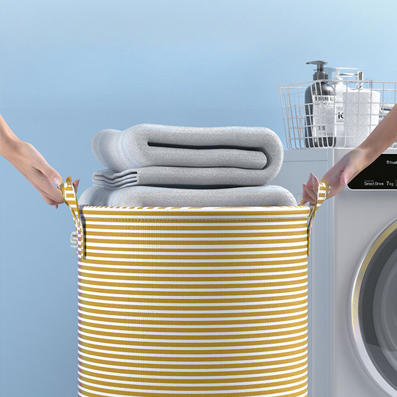 Foldable Minimalist Striped La - Home Goods Bathroom Storage บทวิจารณ์และราคา