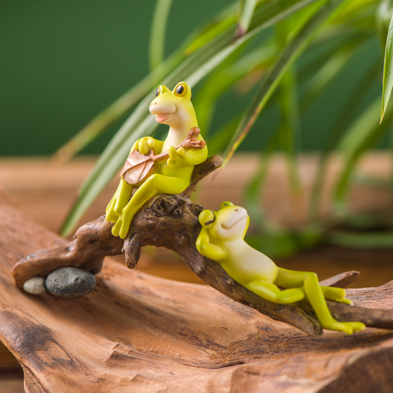 Resin Funny Frog Figurines For - Jet Home Bathroom Accessories บทวิจารณ์และราคา