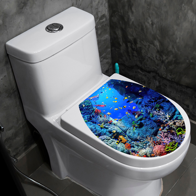 1pcs 3D Toilet Seat Wall Stick - Jet Home Bathroom Accessories บทวิจารณ์และราคา