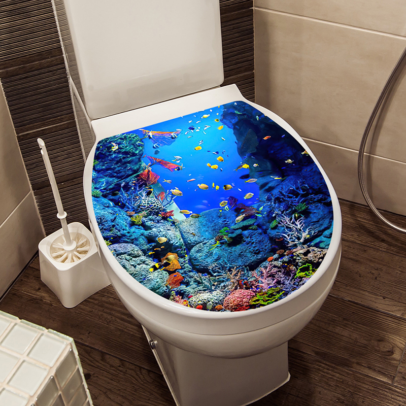 1pcs 3D Toilet Seat Wall Stick - Jet Home Bathroom Accessories บทวิจารณ์และราคา