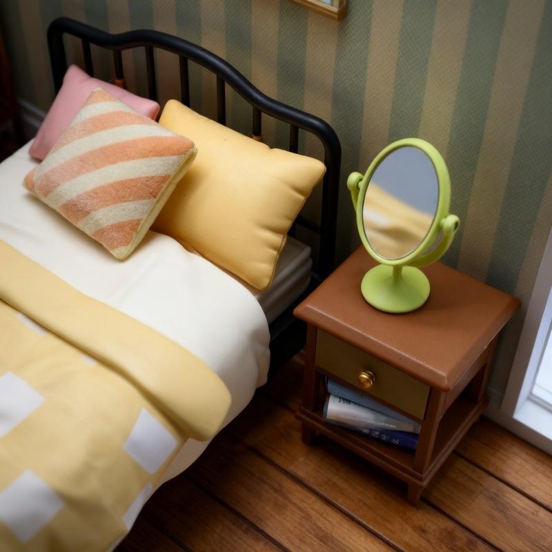 1Pcs Miniature Retro Mirror Dr - Home Bathroom Model บทวิจารณ์และราคา