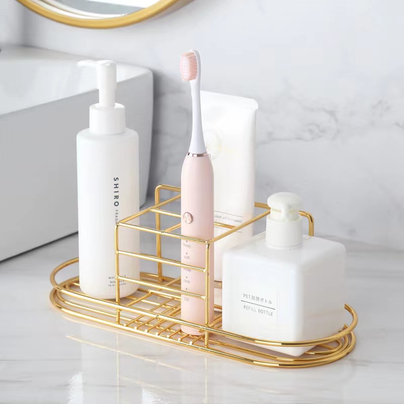Gold Toothbrush Holder Shelf B - Home Goods Bathroom Storage บทวิจารณ์และราคา