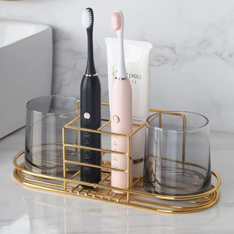 Gold Toothbrush Holder Shelf B - Home Goods Bathroom Storage บทวิจารณ์และราคา