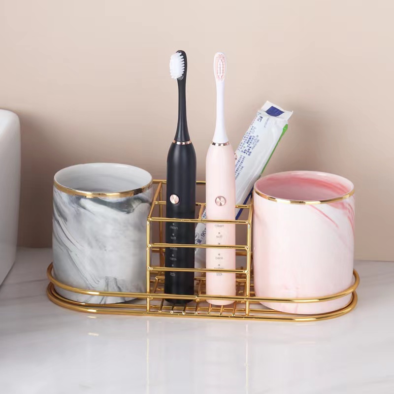 Gold Toothbrush Holder Shelf B - Home Goods Bathroom Storage บทวิจารณ์และราคา
