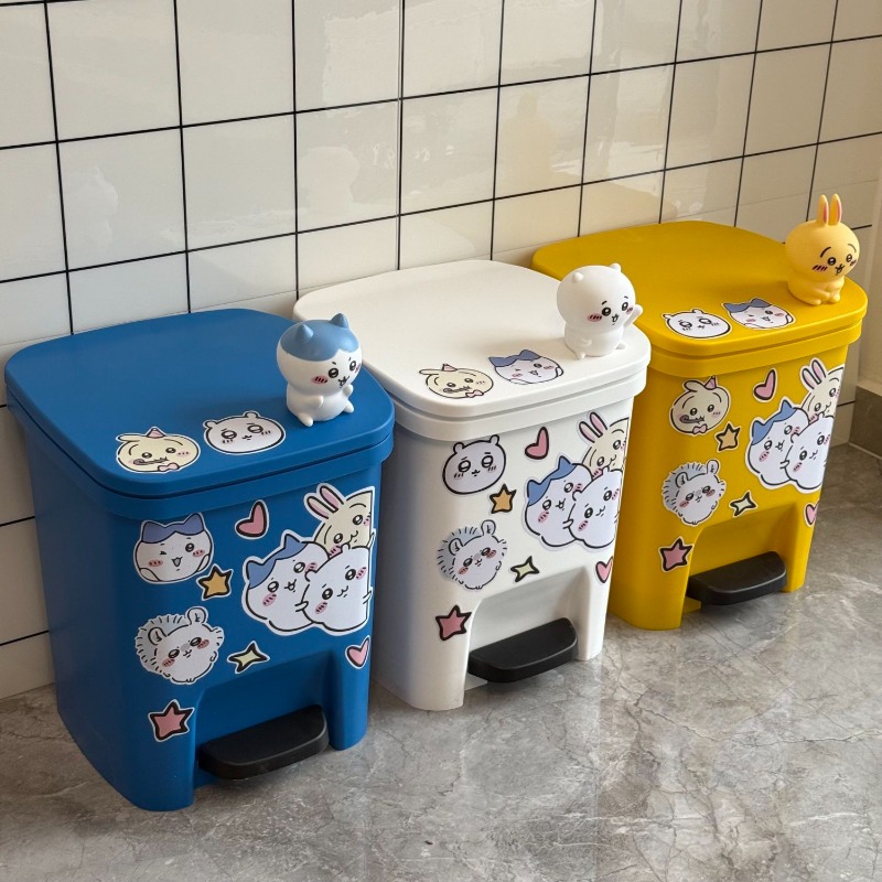 Kawaii Chiikawa Trash Can Foot - Home Goods Bathroom Accessories บทวิจารณ์และราคา