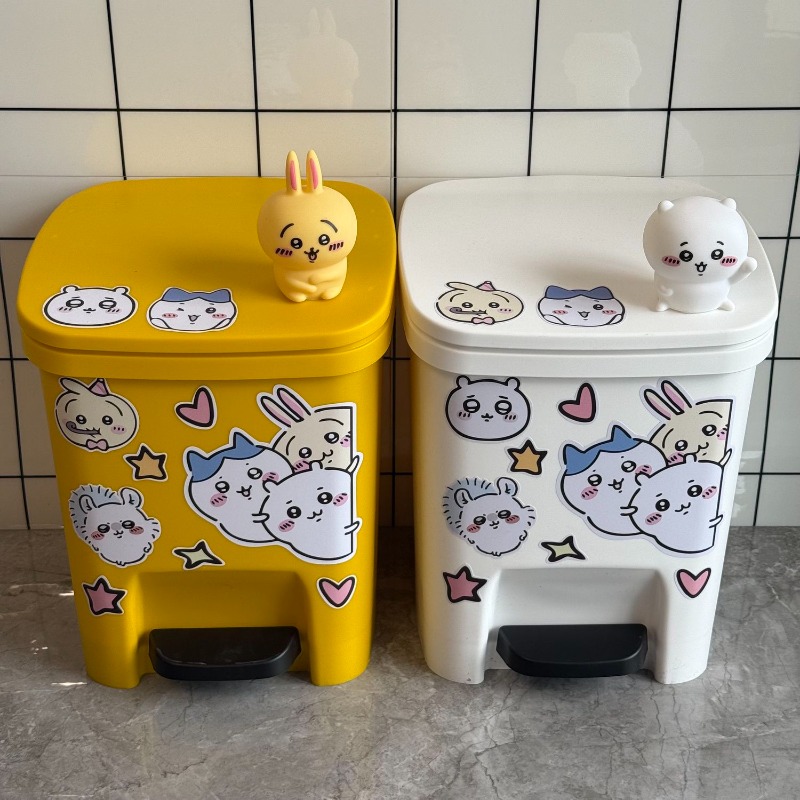Kawaii Chiikawa Trash Can Foot - Home Goods Bathroom Accessories บทวิจารณ์และราคา