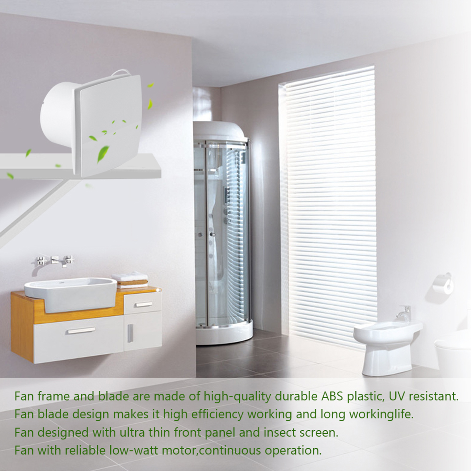 Kitchen Ventilation Kitchen Ba - Home Bathroom Fan บทวิจารณ์และราคา