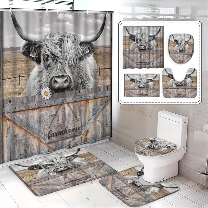 1/3/4Pcs Creative Scottish Hig - Home Bathroom With Two Toilets บทวิจารณ์และราคา