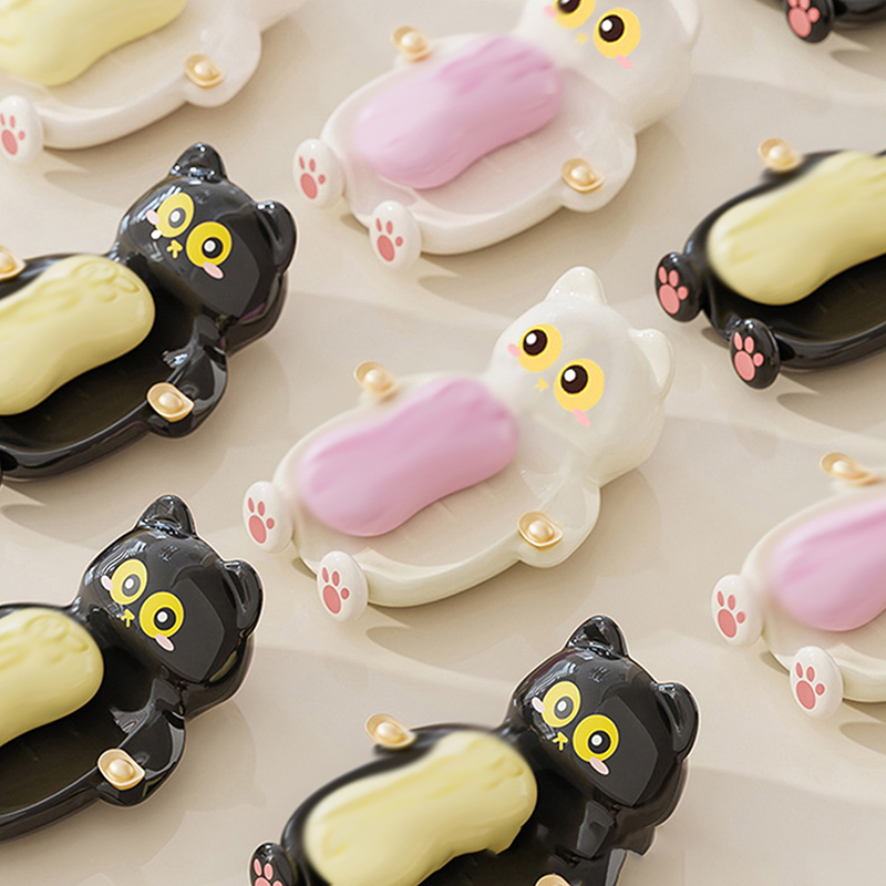 1pc Cute Cat Soap Dish, Creati - Jet Home Bathroom Accessories บทวิจารณ์และราคา