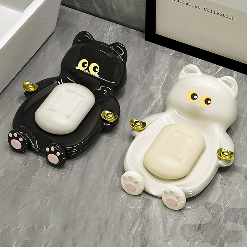 1pc Cute Cat Soap Dish, Creati - Jet Home Bathroom Accessories บทวิจารณ์และราคา