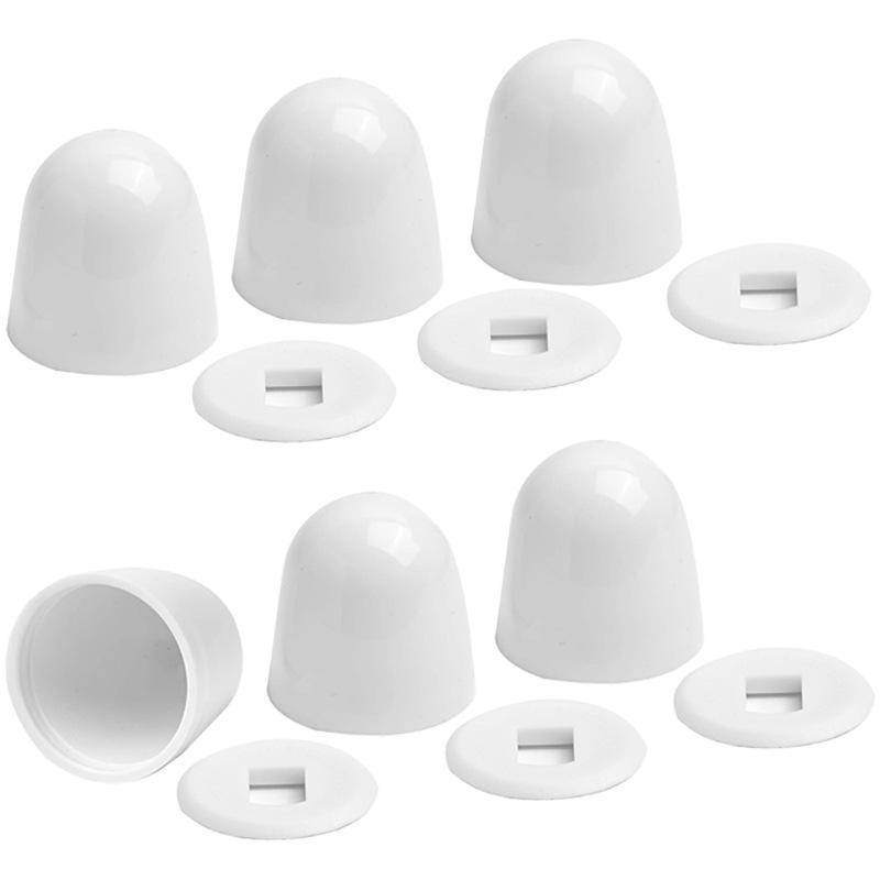 6pcs White Toilet Bolt Caps Fo - Jet Home Bathroom Accessories บทวิจารณ์และราคา
