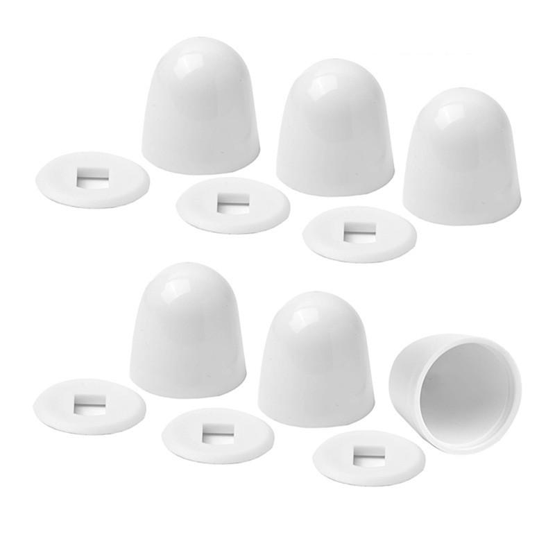6pcs White Toilet Bolt Caps Fo - Jet Home Bathroom Accessories บทวิจารณ์และราคา