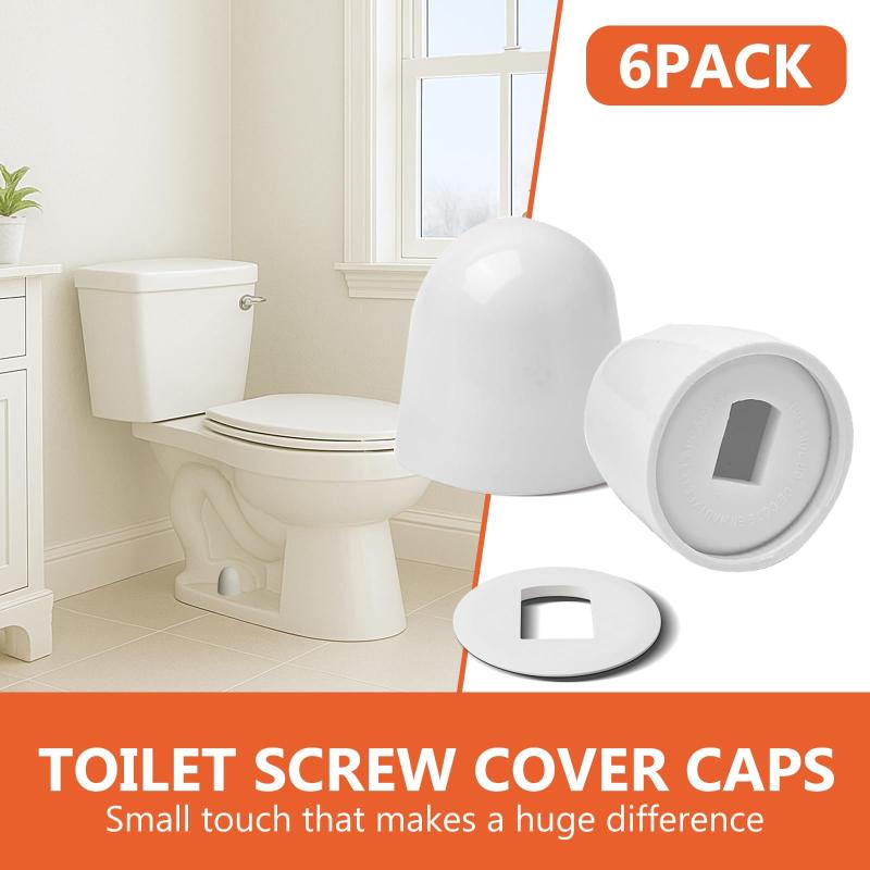 6pcs White Toilet Bolt Caps Fo - Jet Home Bathroom Accessories บทวิจารณ์และราคา