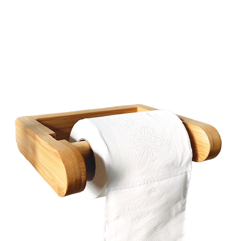 Natural Bamboo Wood Tissue Hol - Home Bathroom Model บทวิจารณ์และราคา