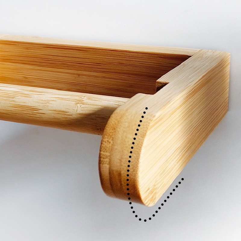 Natural Bamboo Wood Tissue Hol - Home Bathroom Model บทวิจารณ์และราคา